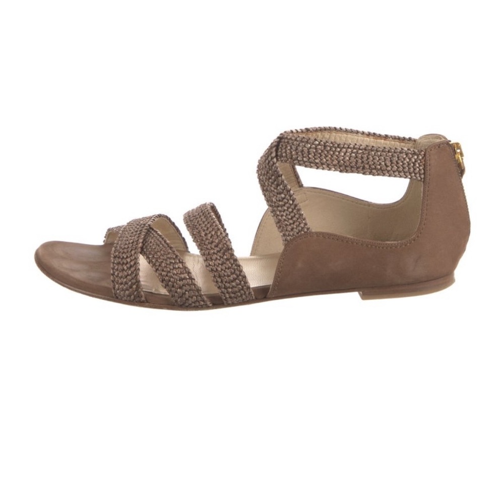 Stuart Weitzman Brown Woven Sandals